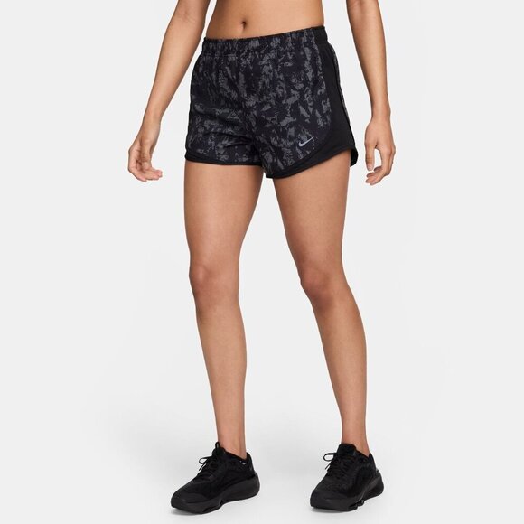 NWT Nike Dri-Fit Mesh Tempo Black Printed Running Shorts - Picture 1 of 9